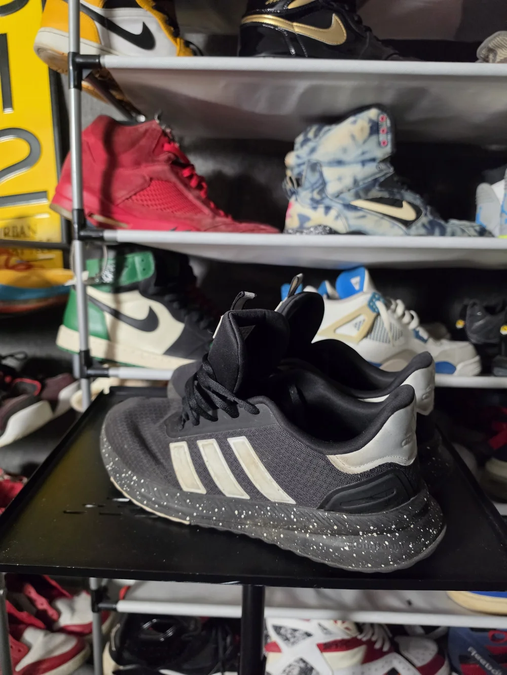 🔥 adidas X PLR Path Men Size 11 Black Athletic Shoes with White Stripes